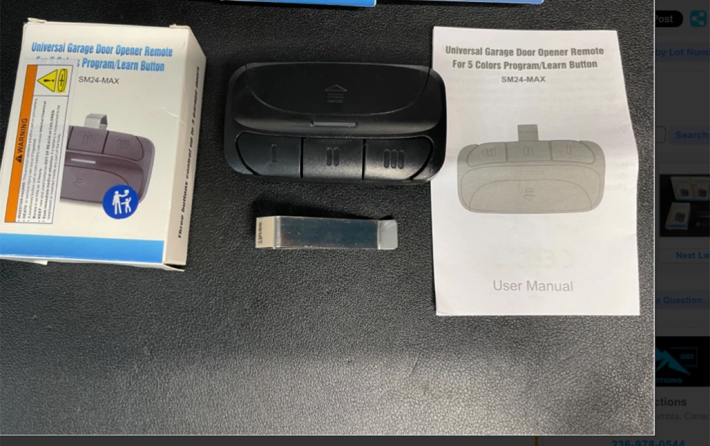 Universal Garage Door Opener Remote SM24-MAX