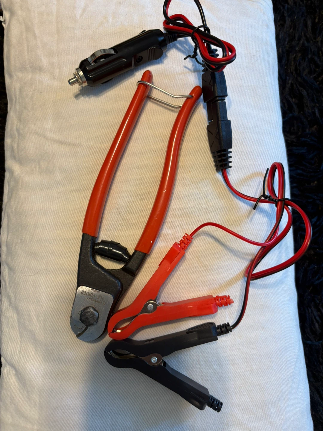 Battery Terminal Crimper Tool with Power Adapter and Clamps - photo 2