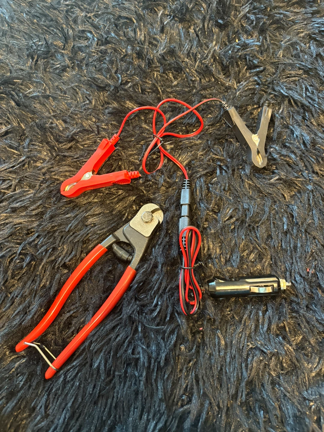 Battery Terminal Crimper Tool with Power Adapter and Clamps