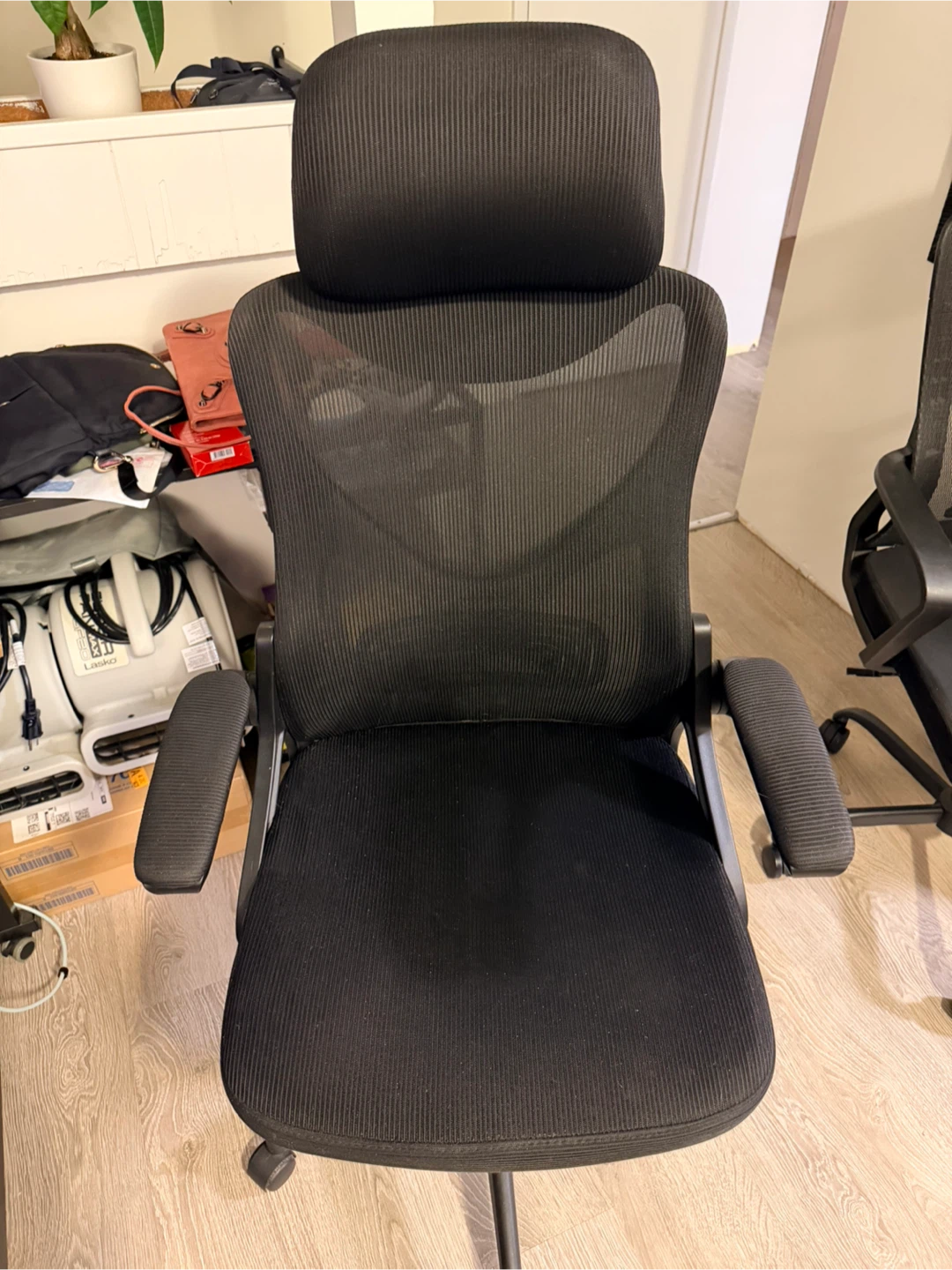 Black Ergonomic Mesh Office Chair with Headrest