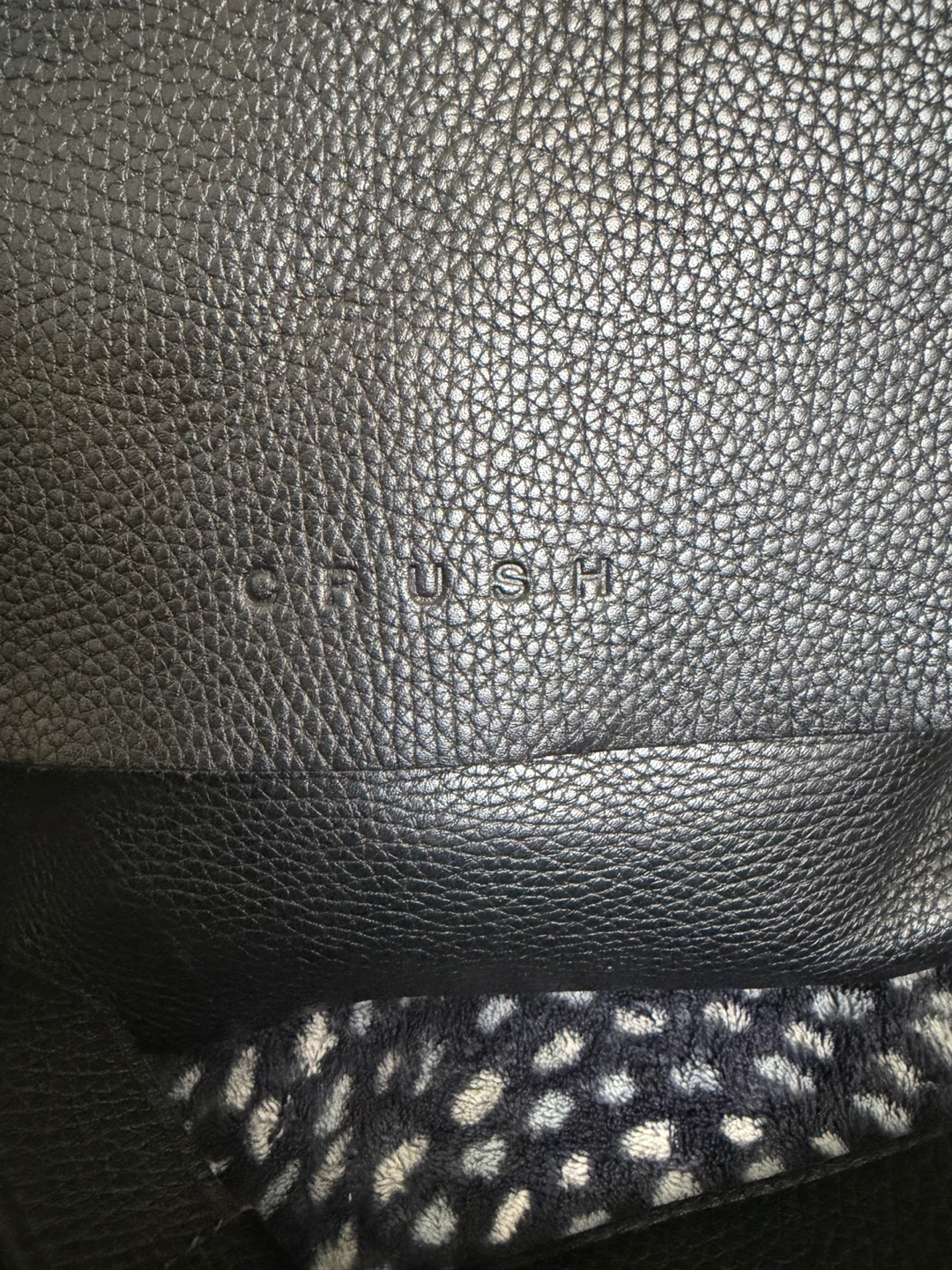 CRUSH Leather Crossbody Bag - Black - photo 3