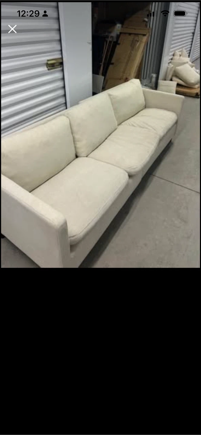 New Cream coloured 3-seater sofa 80”X 29”
