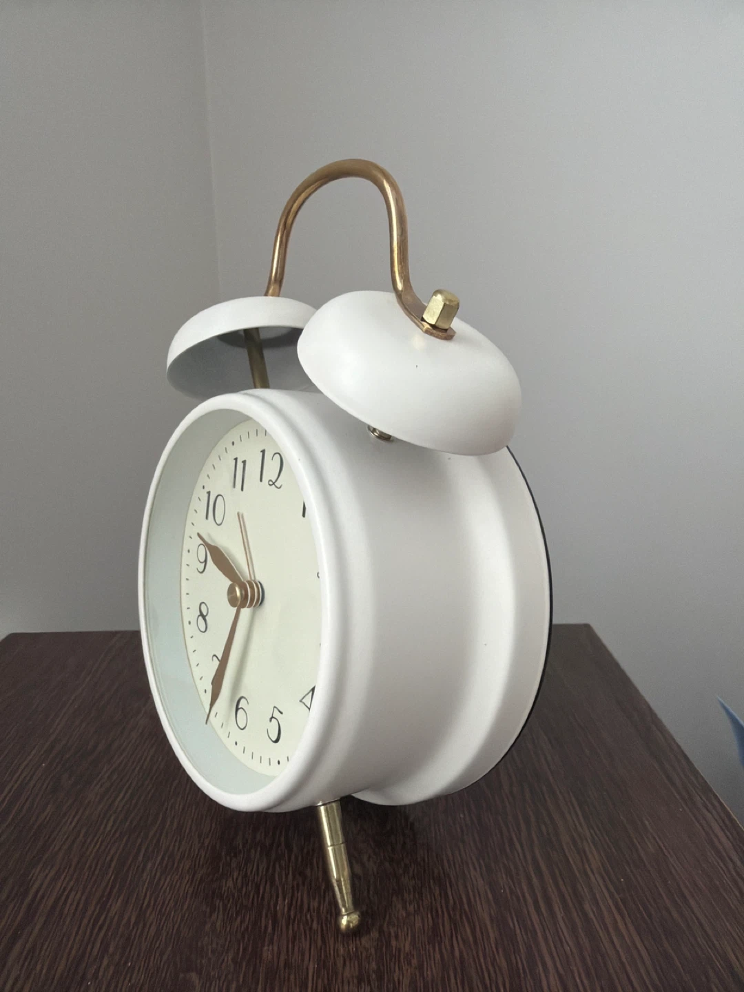 White Twin Bell Alarm Clock - photo 2