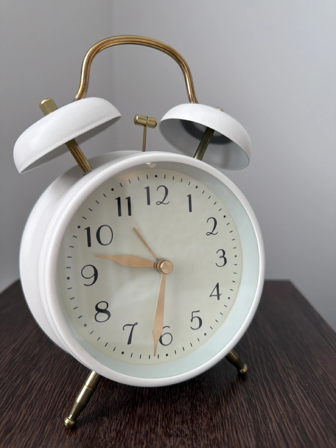 White Twin Bell Alarm Clock - photo 3