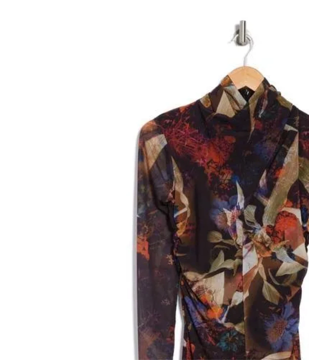 ALLSAINTS Tia Tippi Floral Print Mesh Midi 🏆 - photo 4