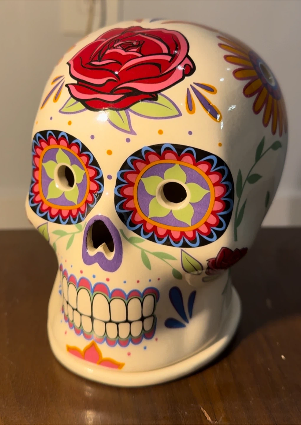 Ceramic Sugar Skull Light