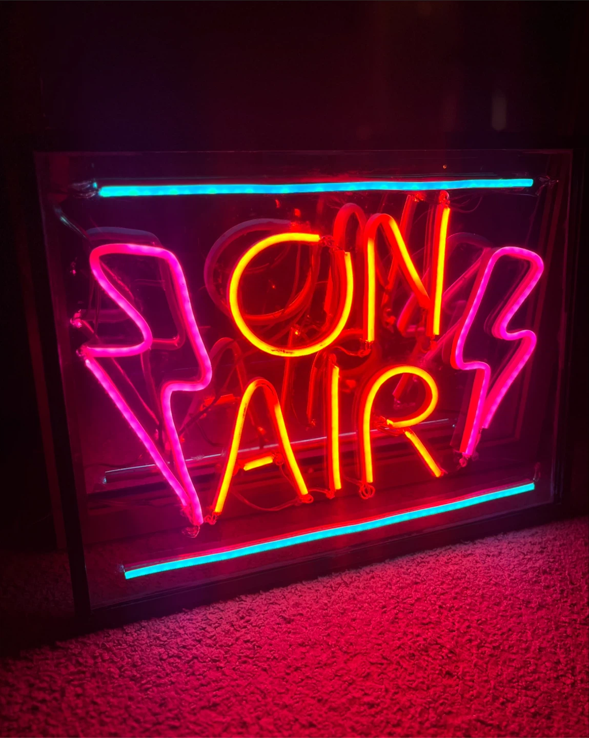 On Air LED Sign with Lightning Bolts - photo 3