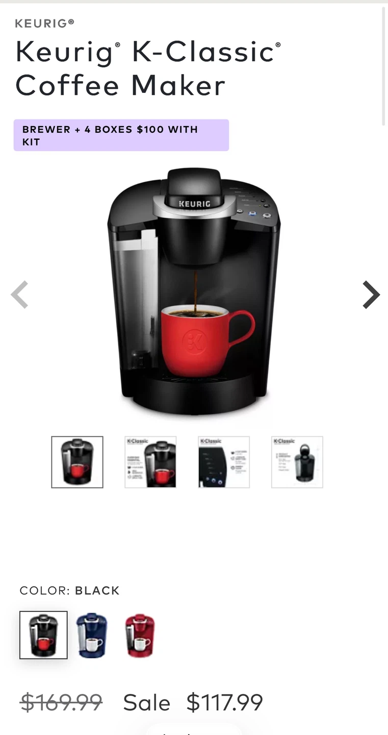 Keurig K-Classic Coffee Maker - Black