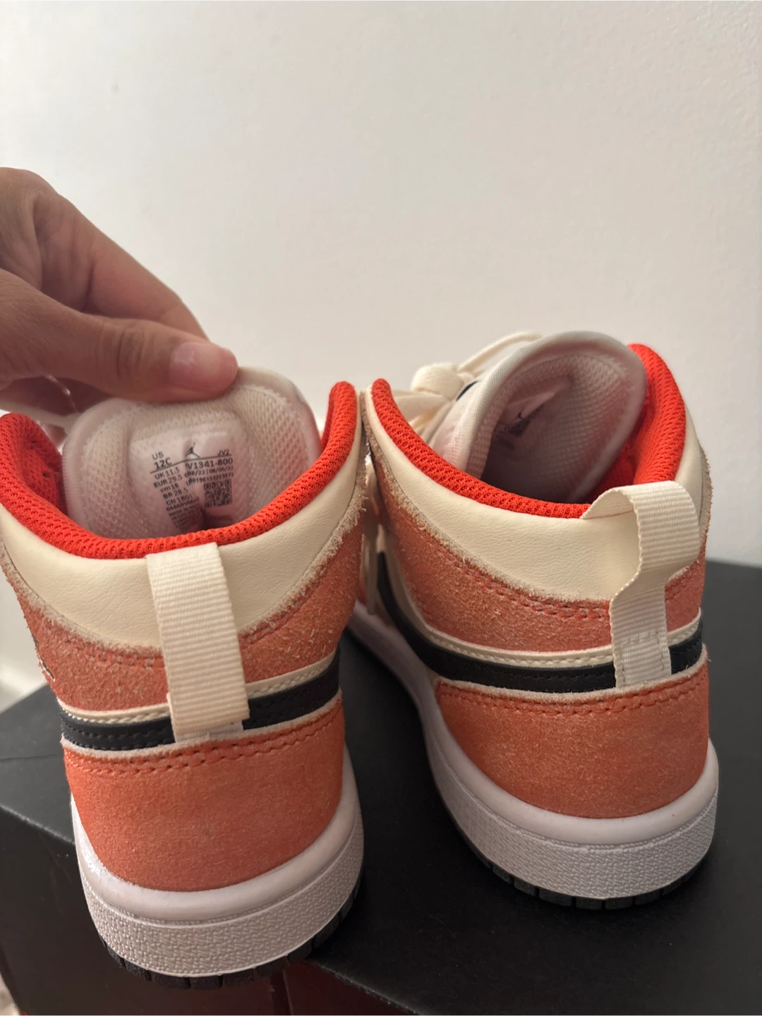 Toddler 12C Air Jordan 1 Mid SE Orange/Cream - photo 4
