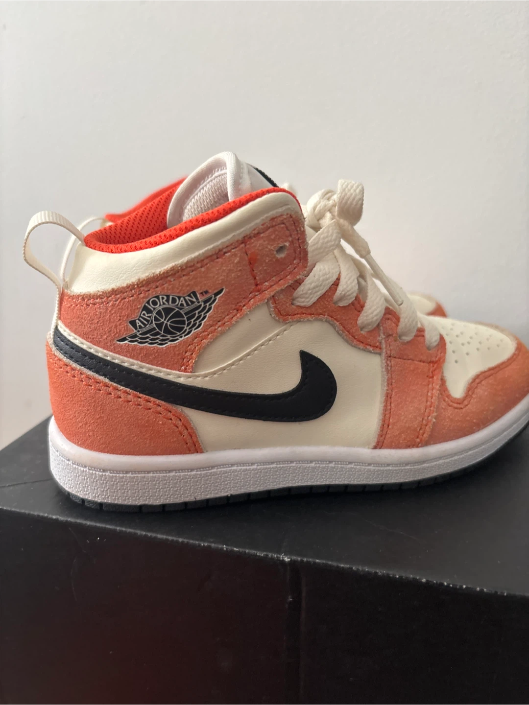 Toddler 12C Air Jordan 1 Mid SE Orange/Cream - photo 2