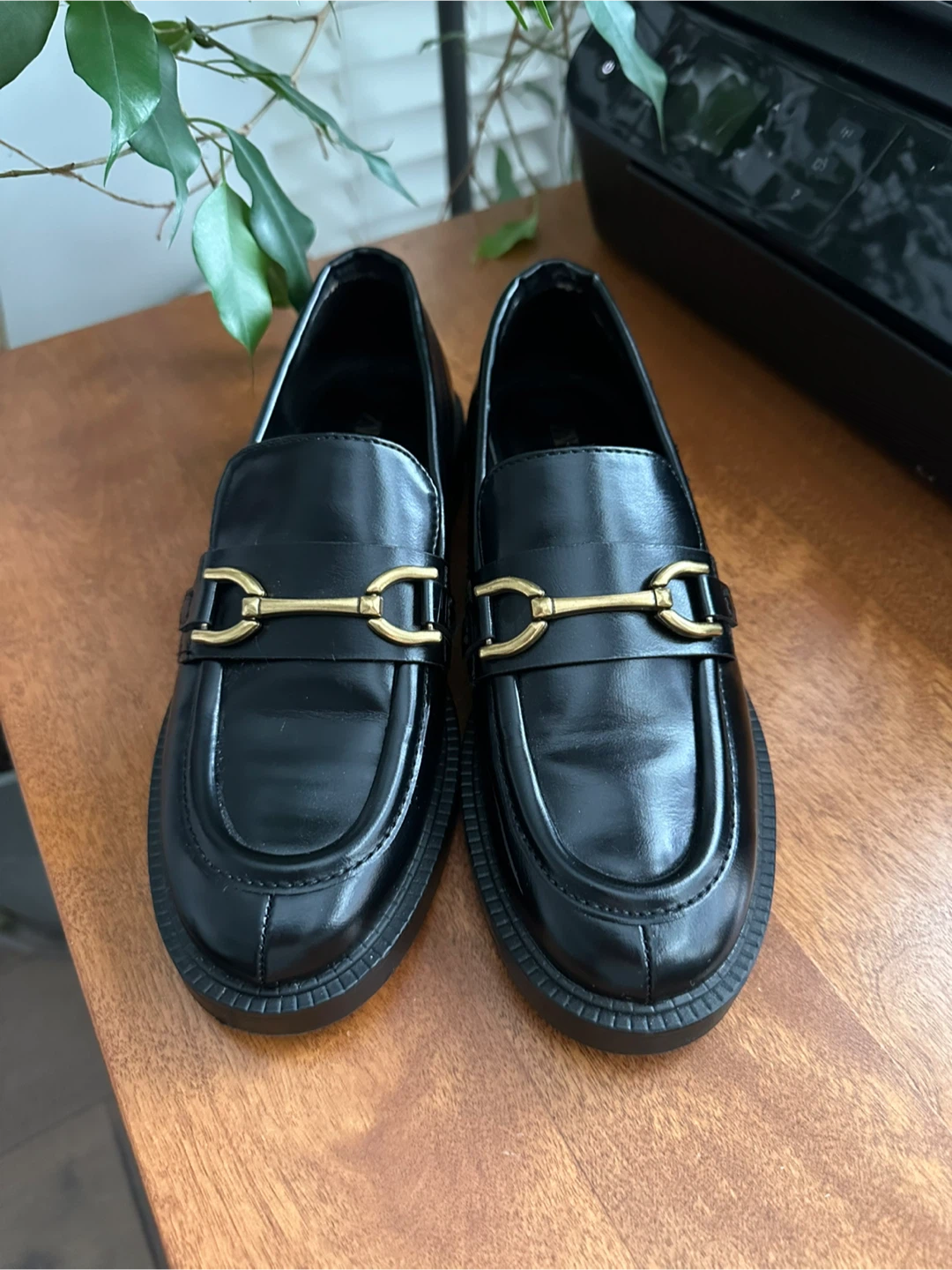 Black Loafers With Gold Buckles - photo 5