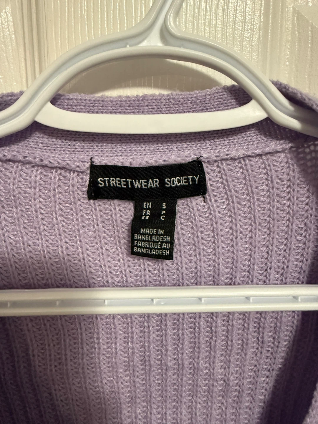 Purple Cropped Cardigan Sweater - photo 2