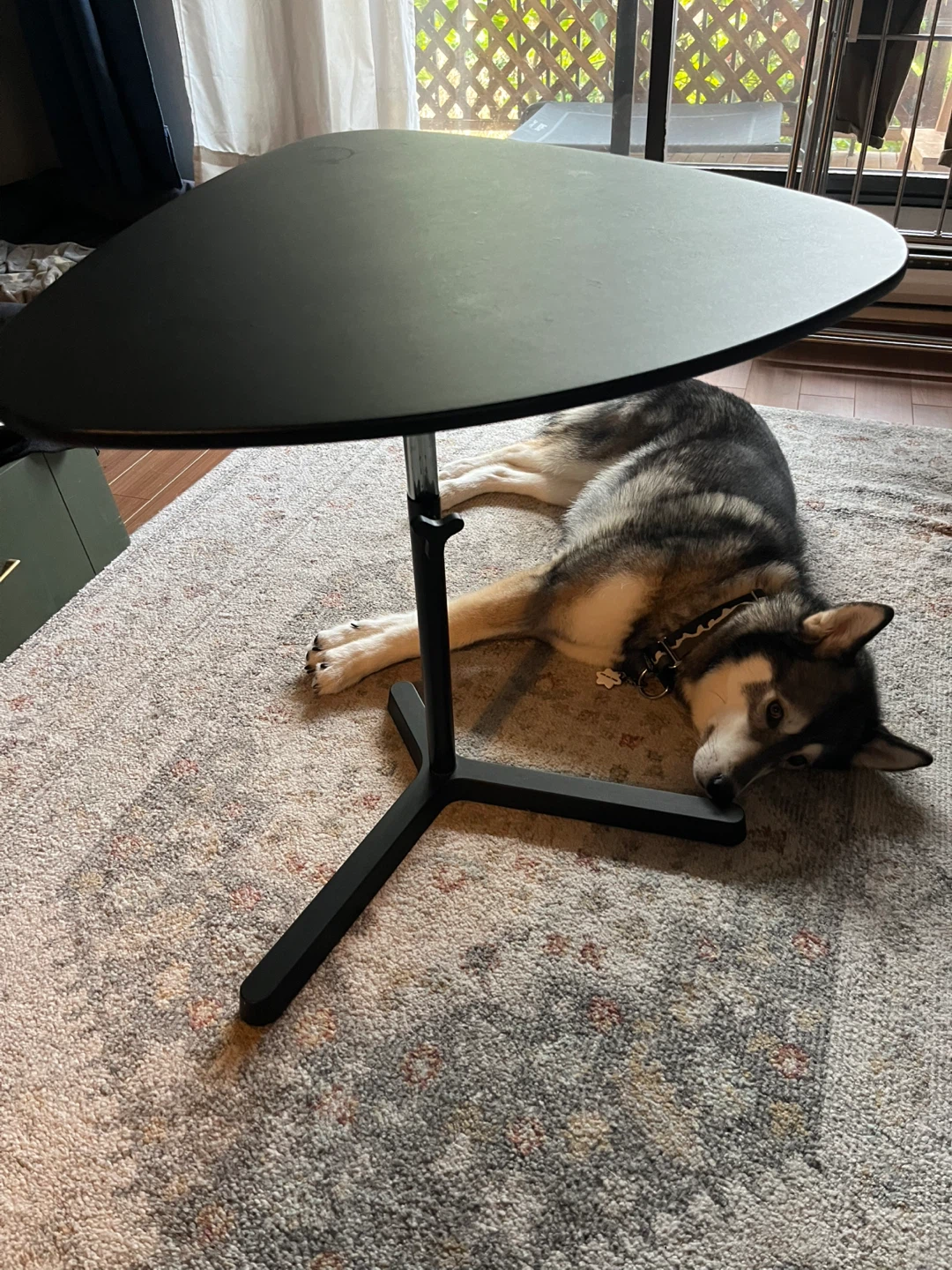 IKEA Black Laptop Side Table - photo 2