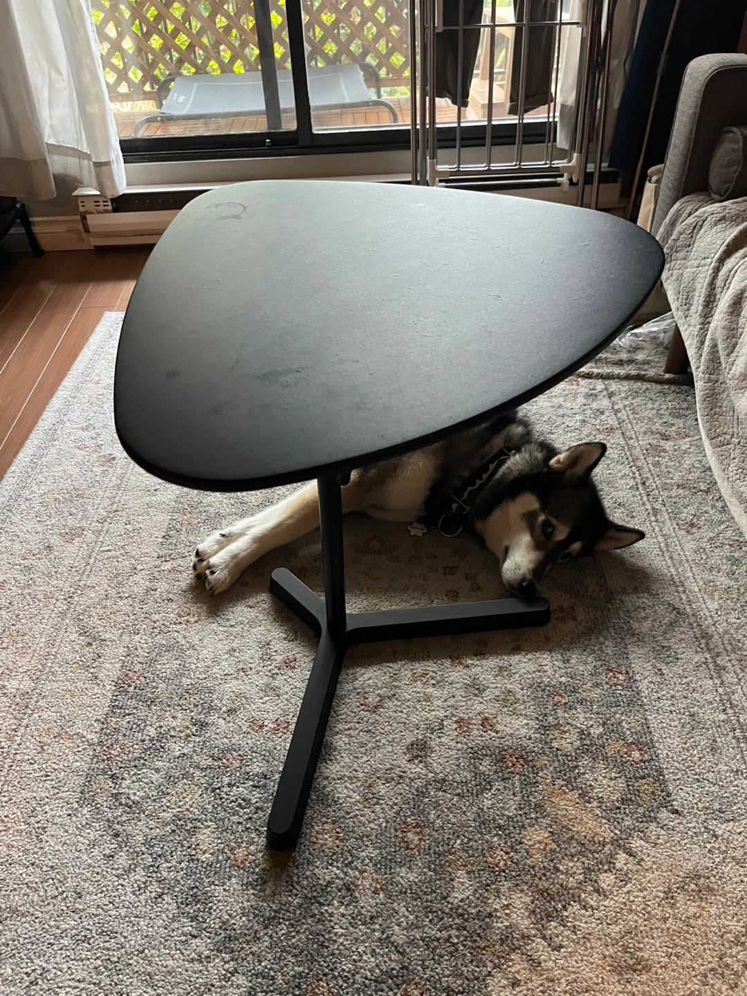 IKEA Black Laptop Side Table