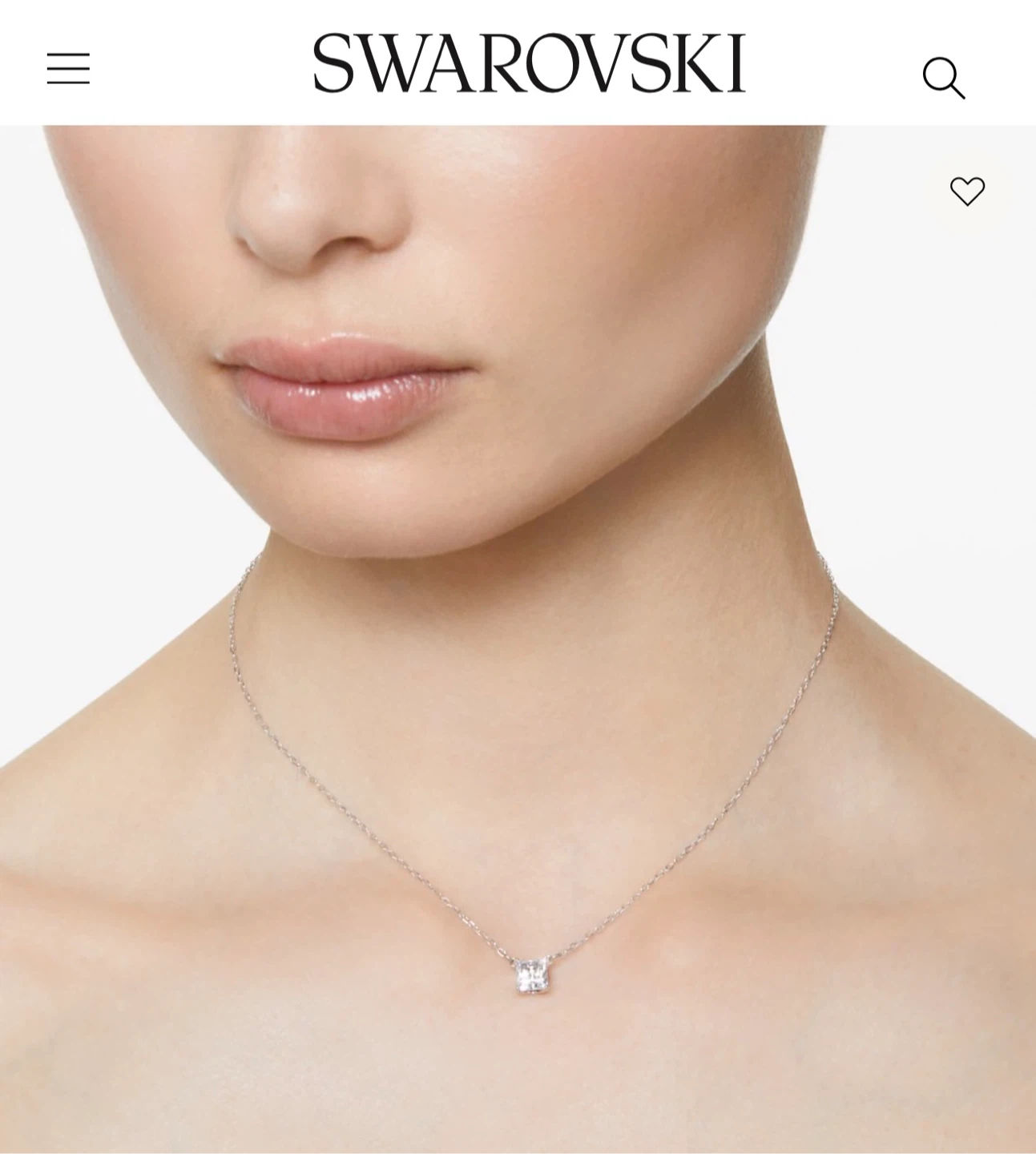 Swarovski Square Cut Crystal Necklace