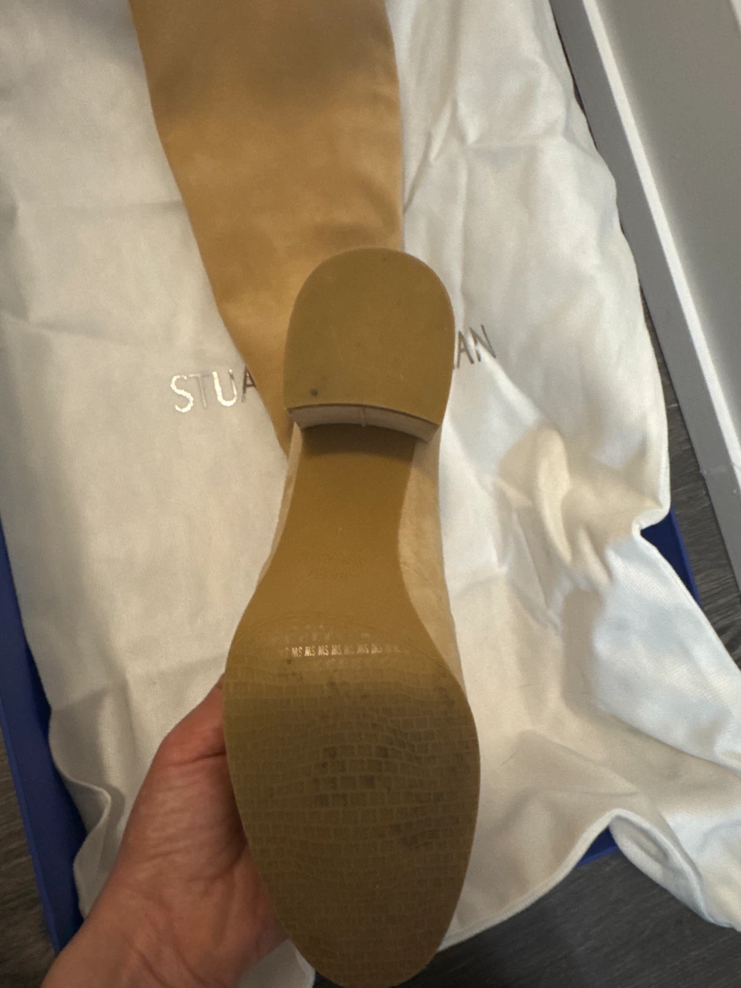 Stuart Weitzman Beige Suede Over-the-Knee Boots Size 9 - photo 2