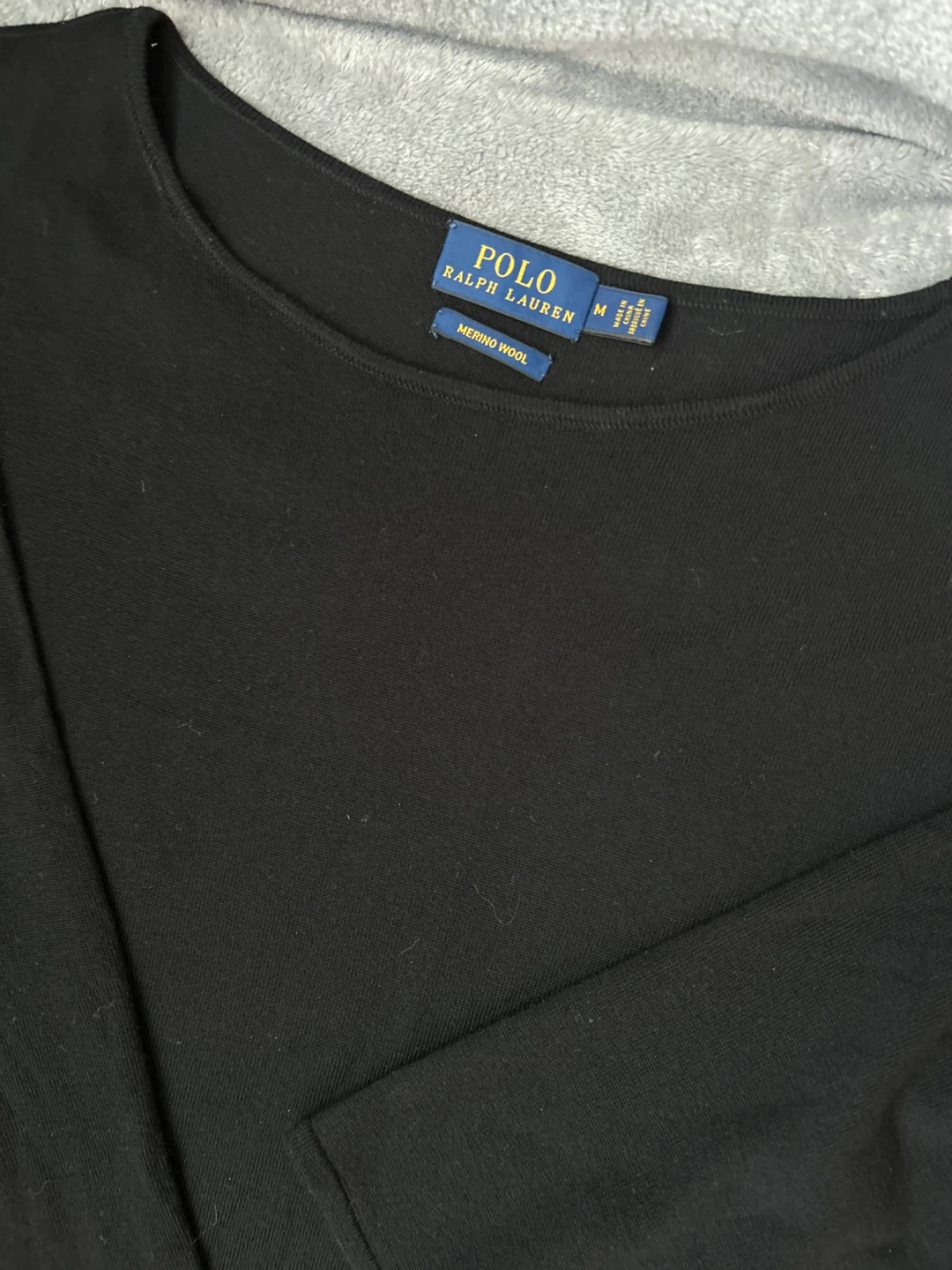 Polo Ralph Lauren Merino Wool Sweater with Feather Trim - Size M - photo 2
