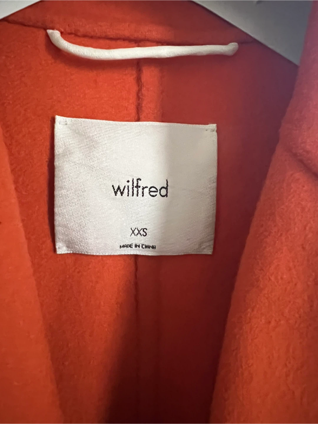 Wilfred Orange Virgin Wool & Cashmere Blazer Coat XXS - photo 4