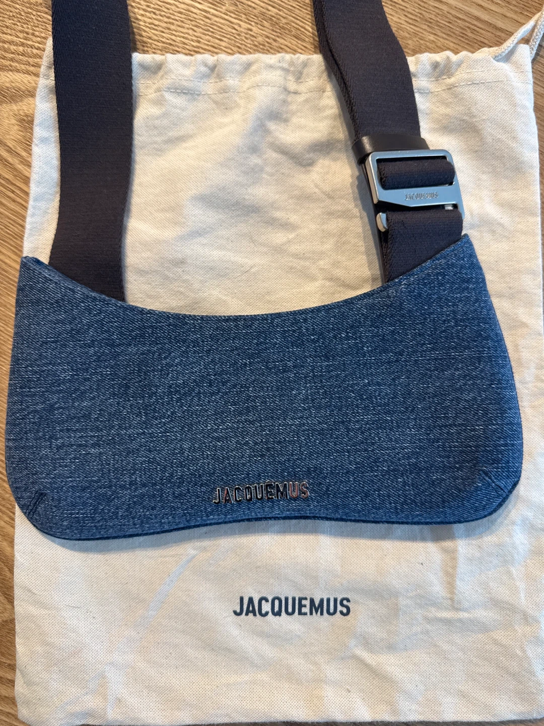 Jacquemus Le Bisou Gros Grain Denim Shoulder Bag