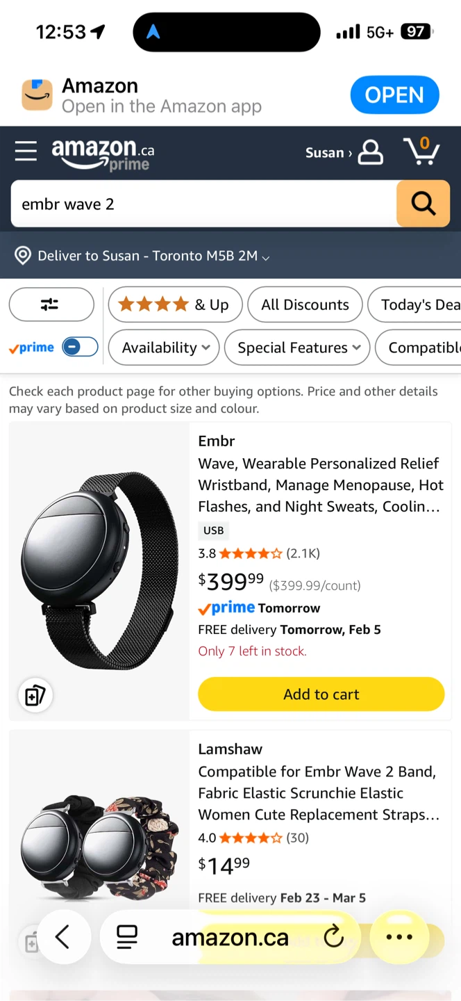 Embr Wave 2 Wearable Rose Gold