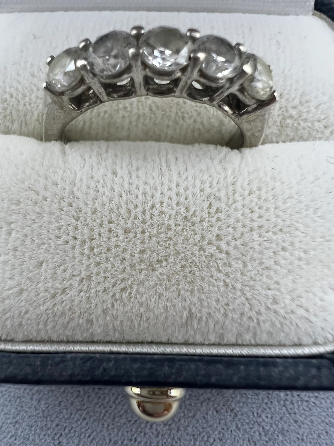 Vintage Sterling Silver 5-Stone Ring - photo 5