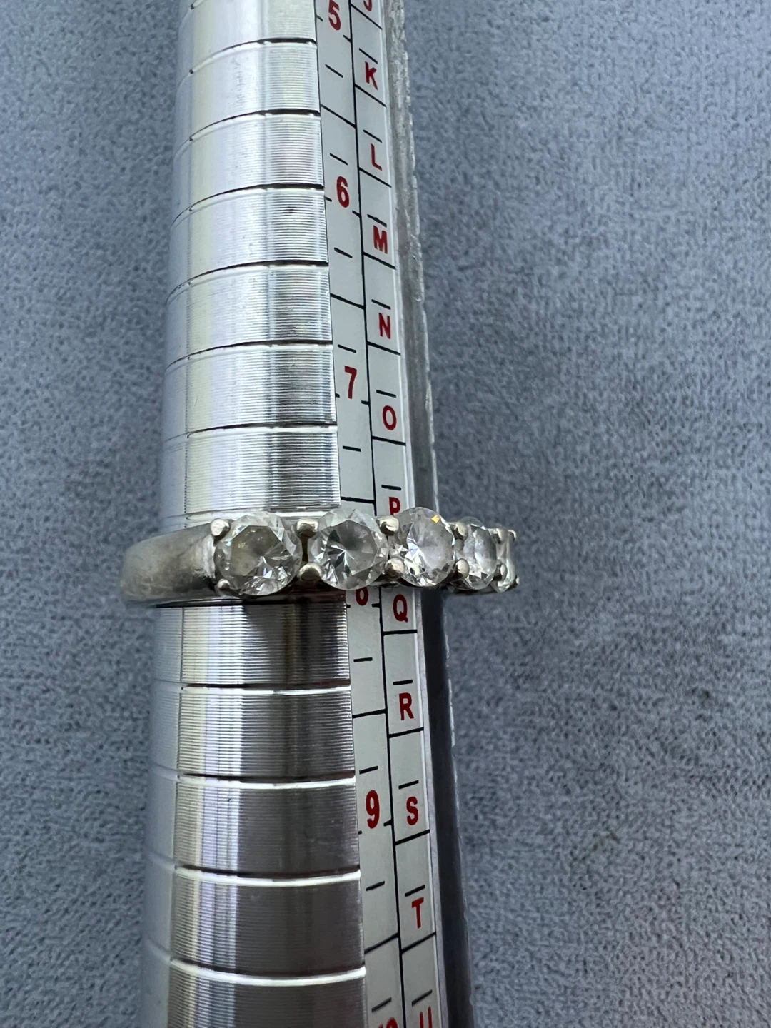 Vintage Sterling Silver 5-Stone Ring - photo 3