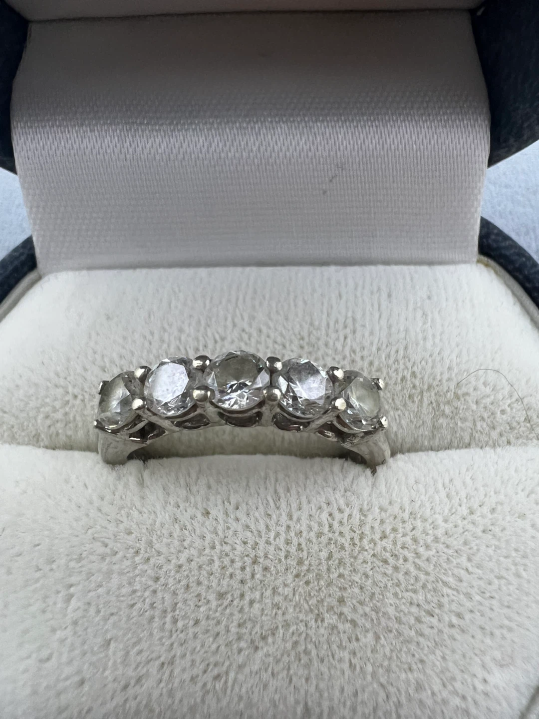 Vintage Sterling Silver 5-Stone Ring