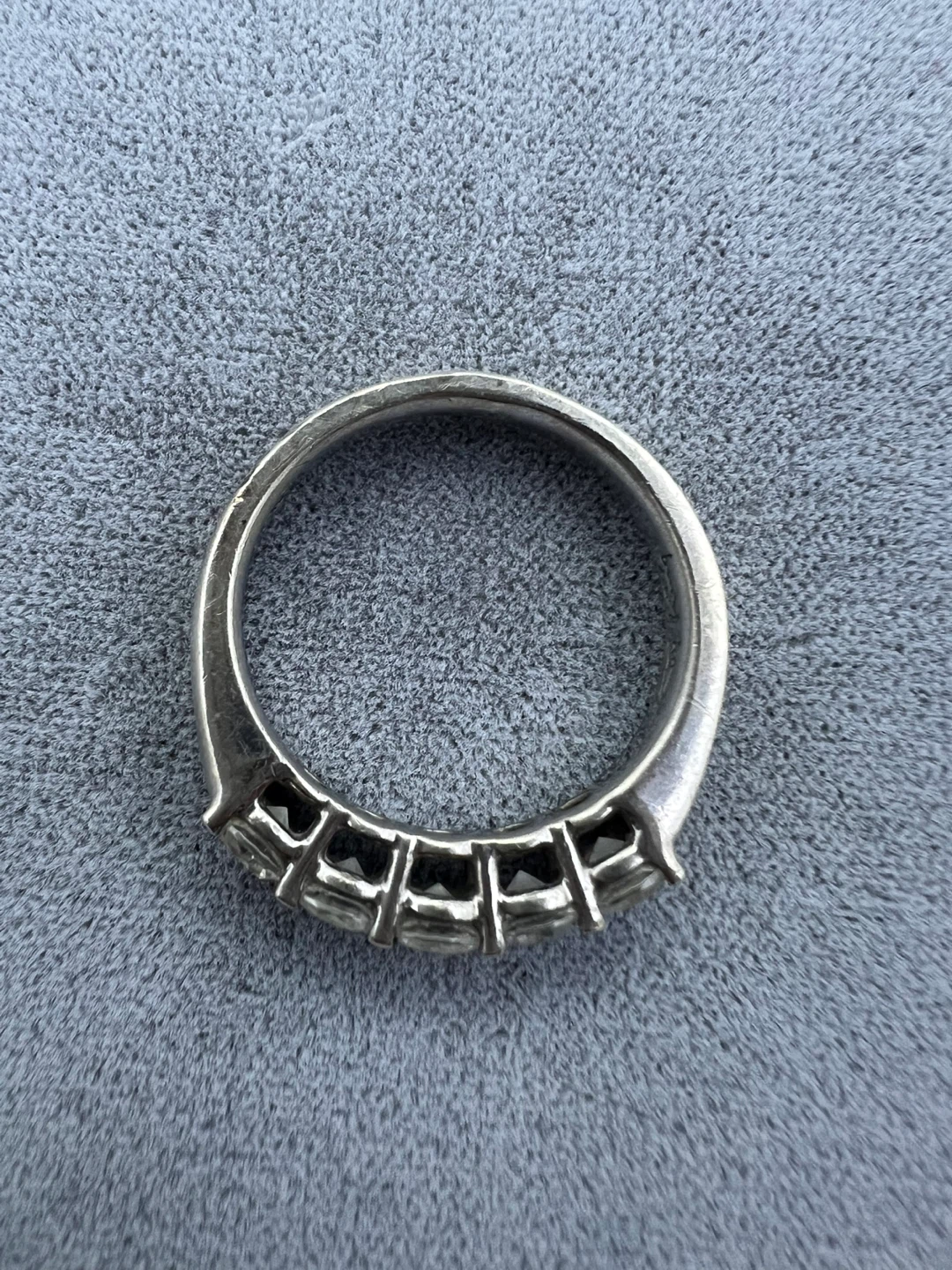 Vintage Sterling Silver 5-Stone Ring - photo 4