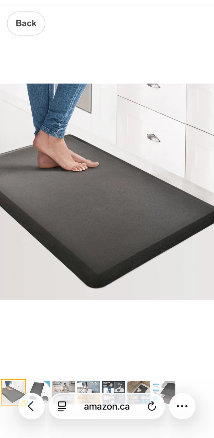 Black Anti-Fatigue Non-Slip Cushion Mat - photo 2
