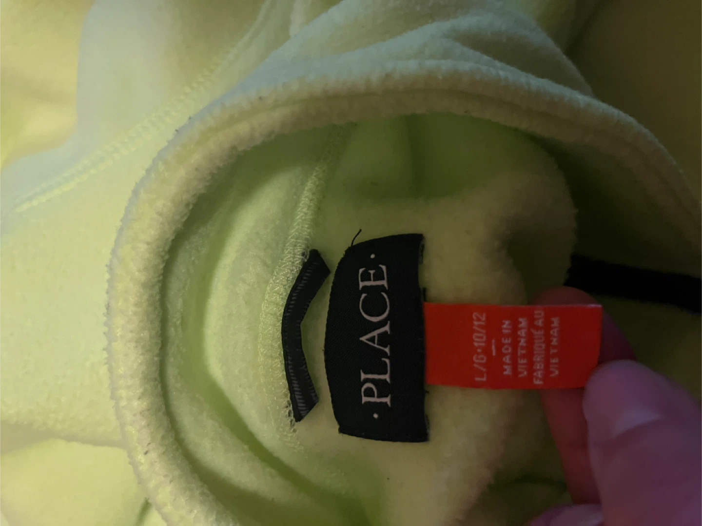 Boys 10/12 HIVIS — Fluorescent Yellow fleece Zip Up - photo 3