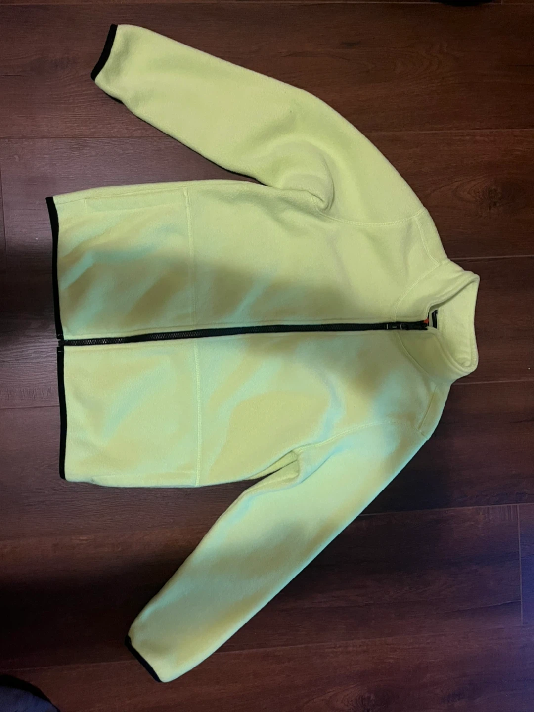 Boys 10/12 HIVIS — Fluorescent Yellow fleece Zip Up