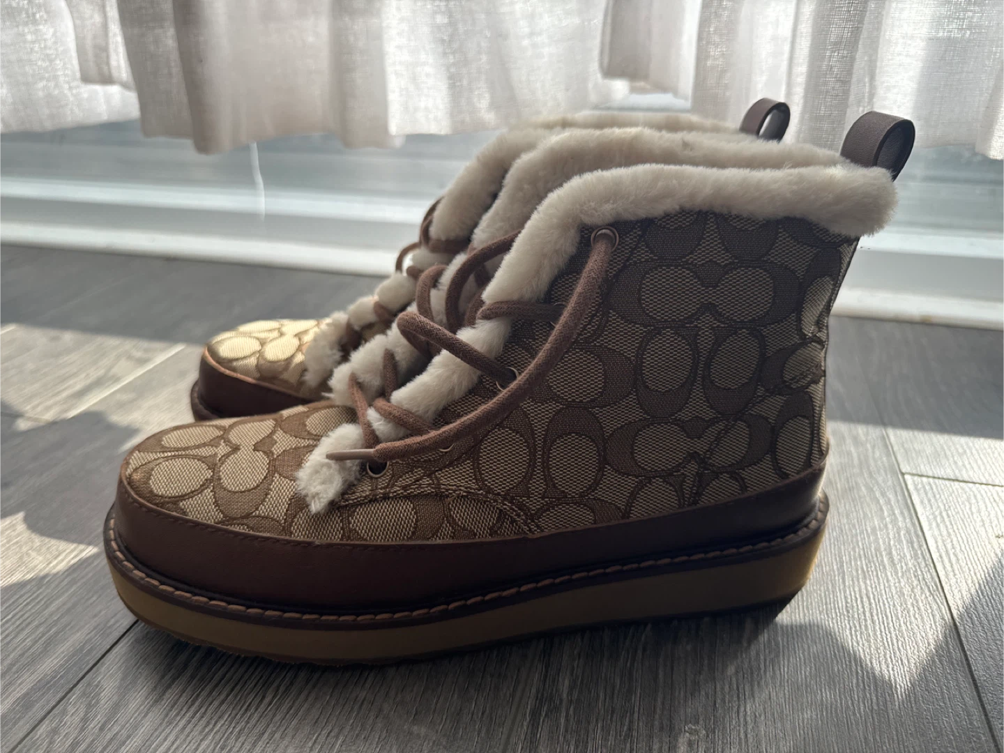 Coach Signature Fur Lined Winter Boots - photo 2