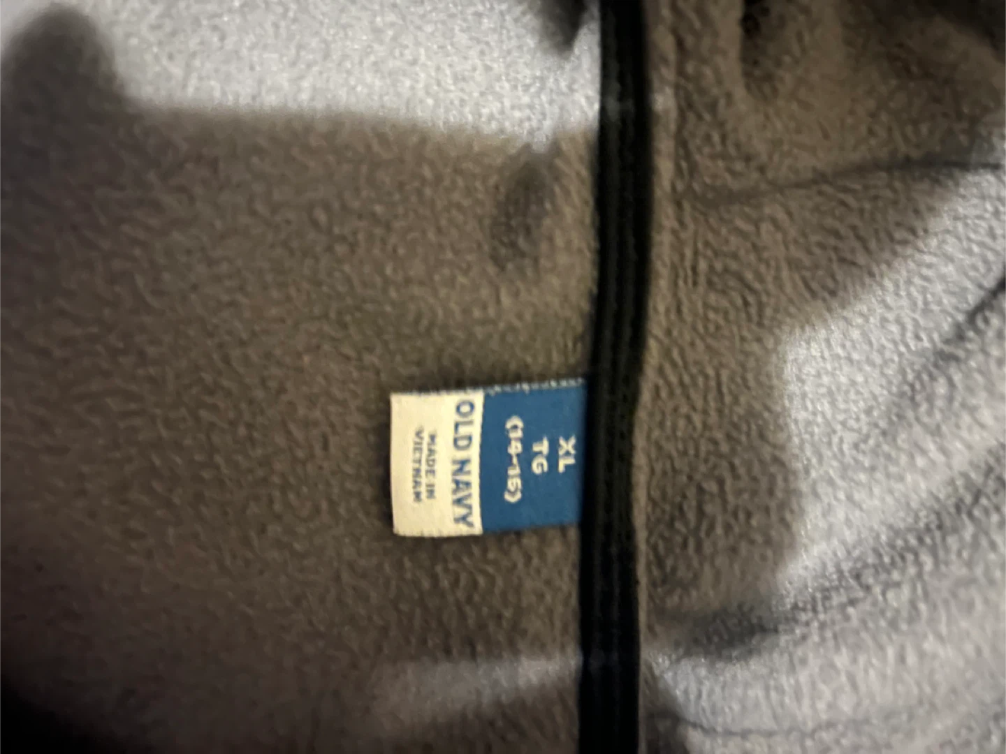 Old Navy Boys 14/16 Grey Fleece Zip Up - photo 3