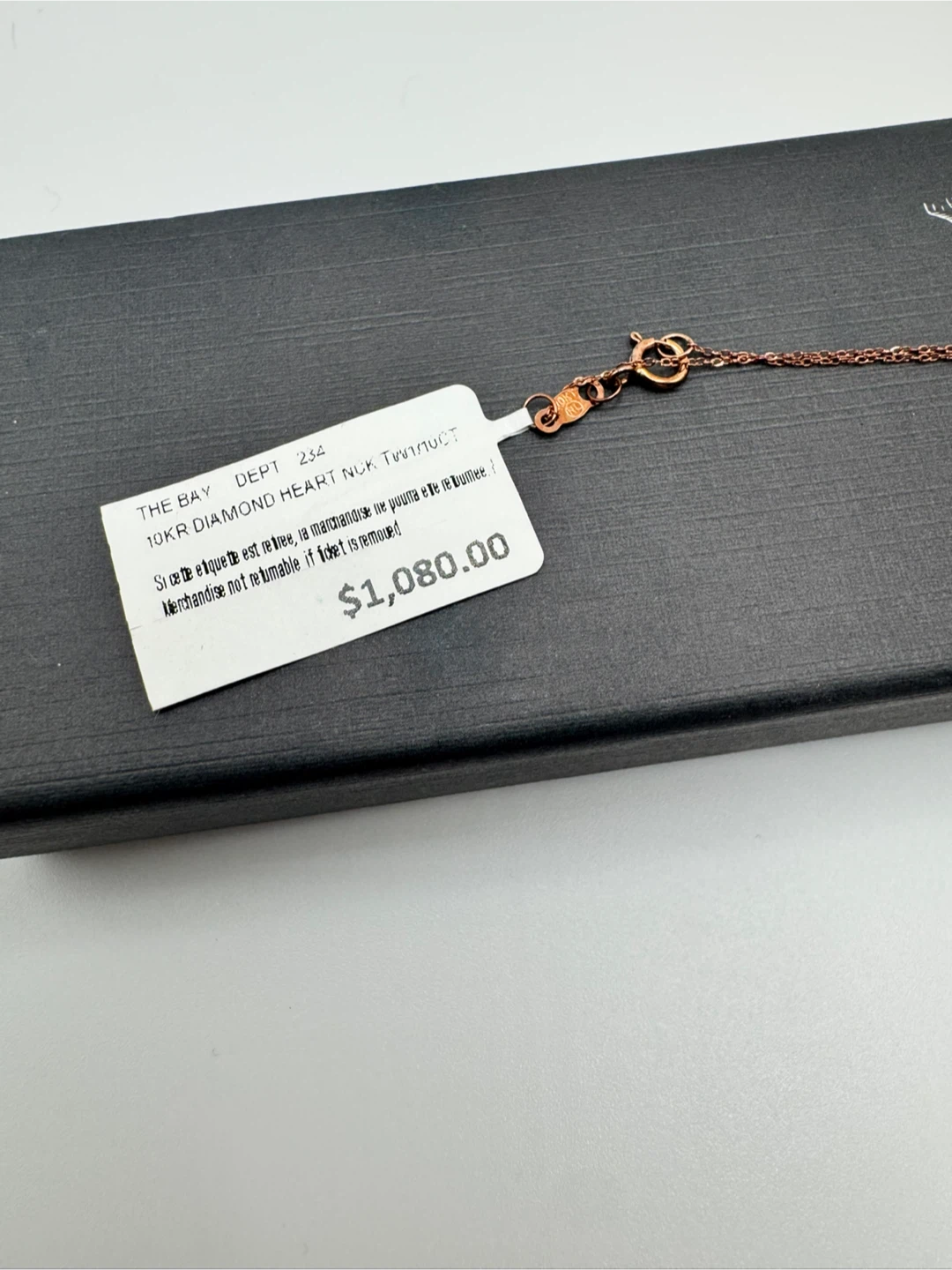 10k Diamond Heart Necklace - photo 4