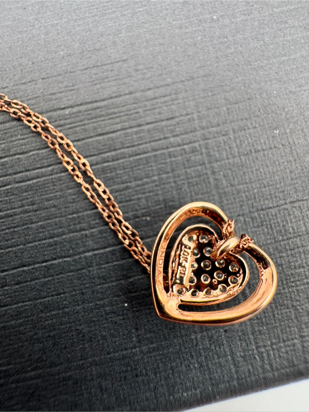 10k Diamond Heart Necklace - photo 3