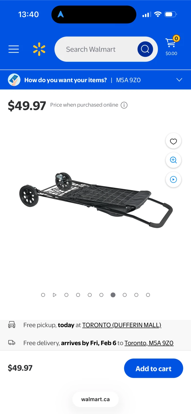 Black Shopping Cart with Wheels - photo 5