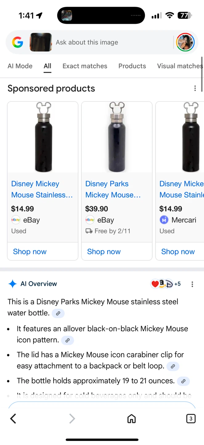 WDW parks  Mickey Mouse Water Bottle - photo 5