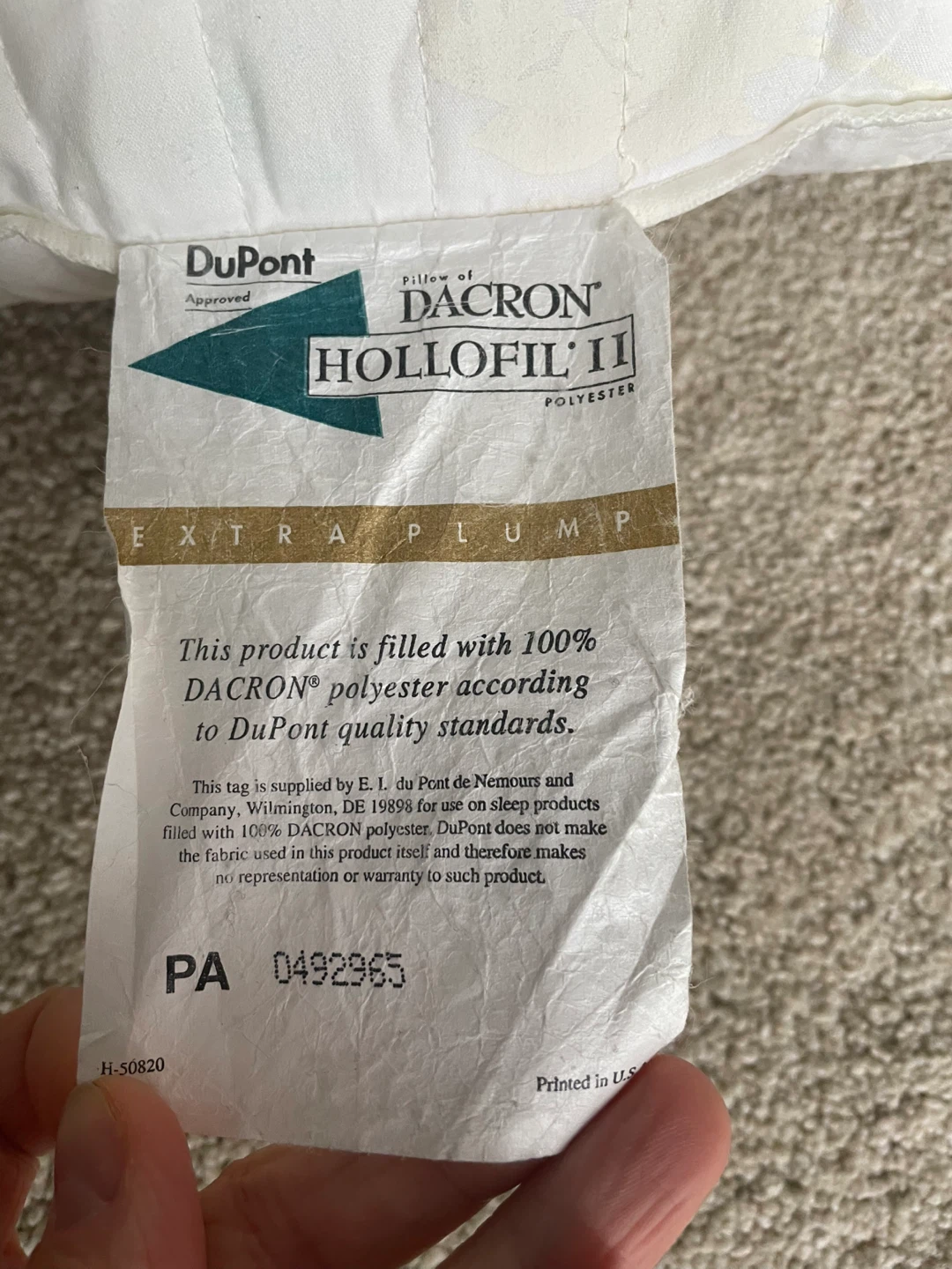 Dacron Hollofil II Extra Plump Pillow - photo 3