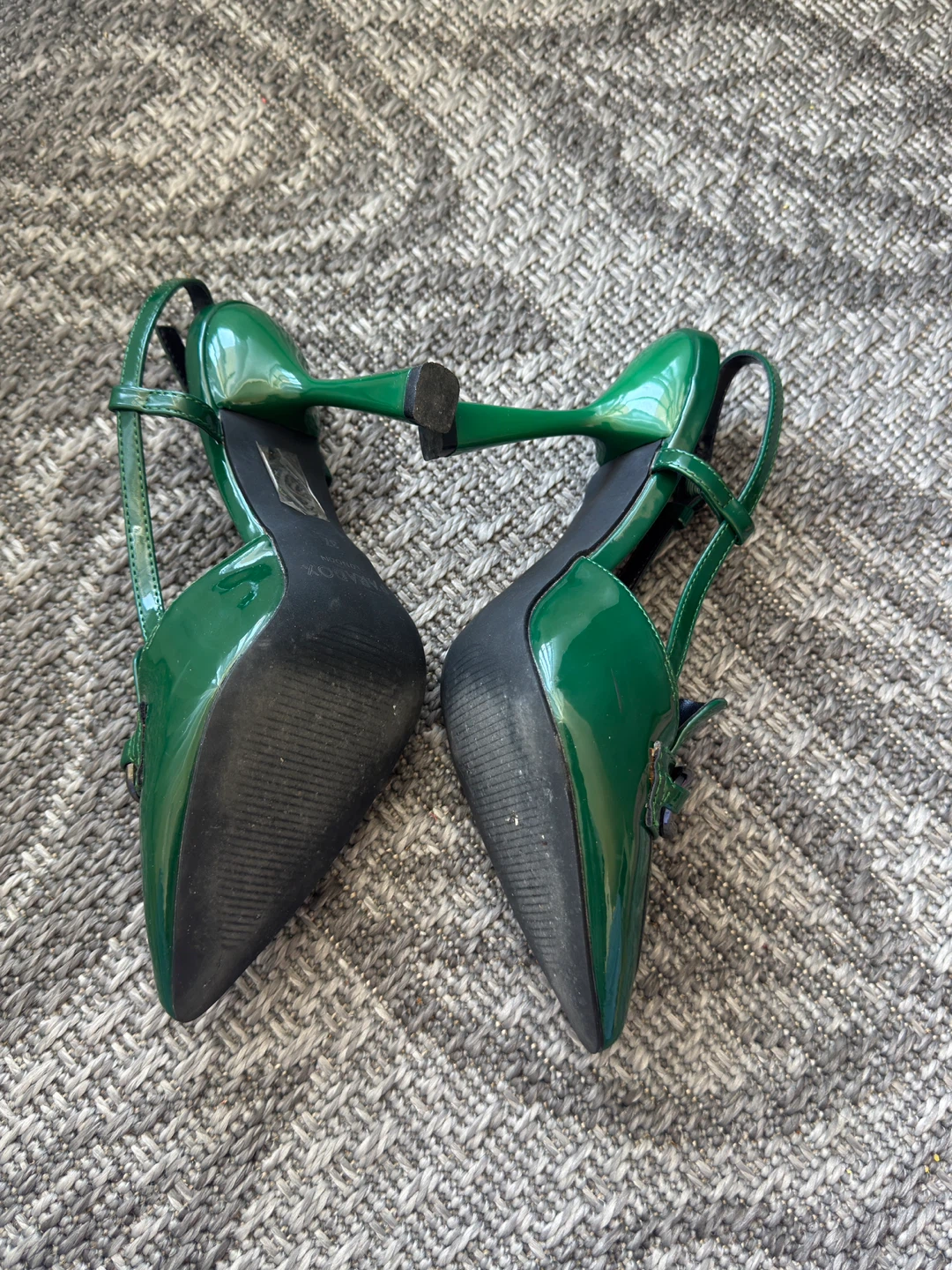 Paradox London Green Patent Chain Detail Heels - photo 3