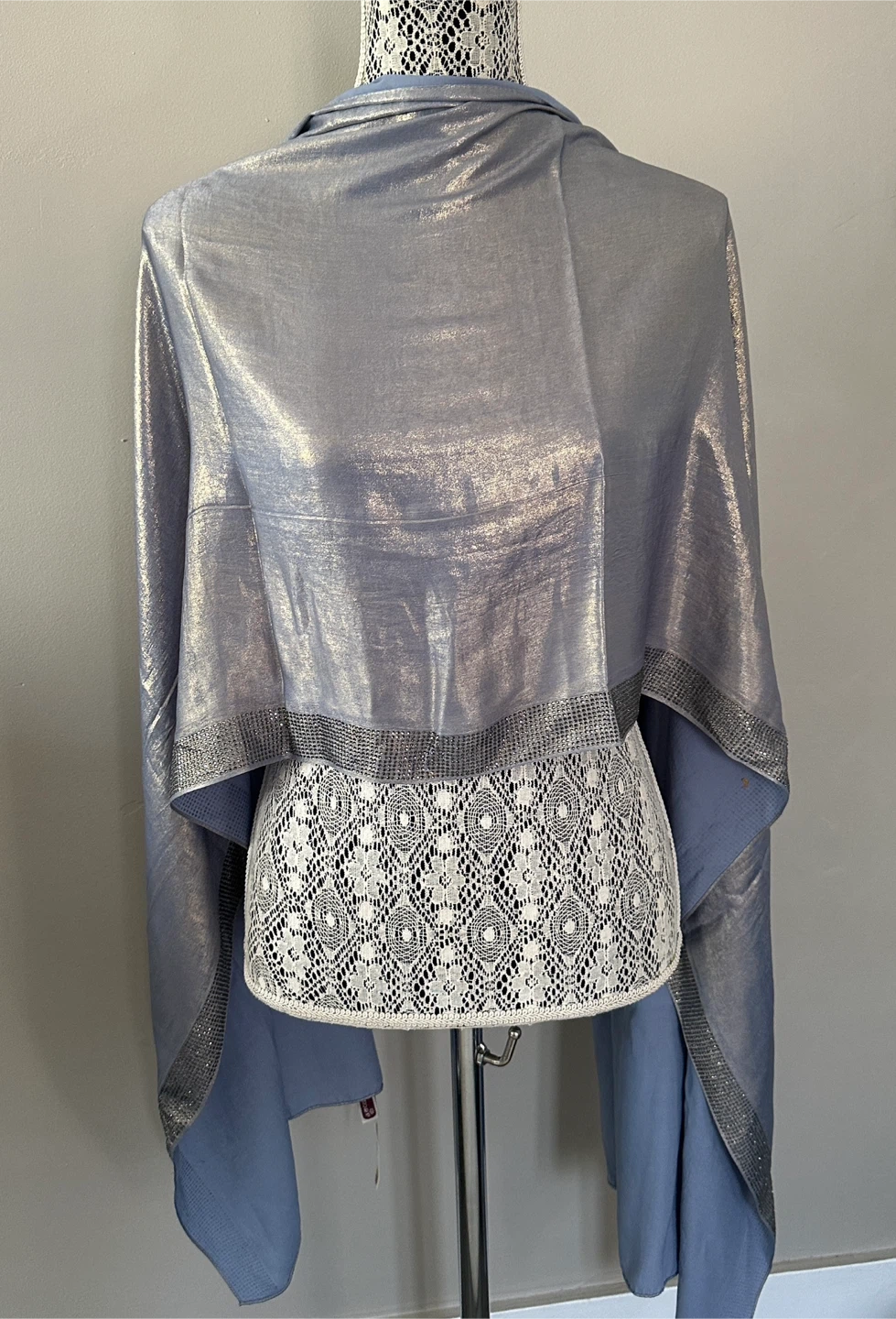 Sparkly Blue Shawl Scarf - New - $20 - East York