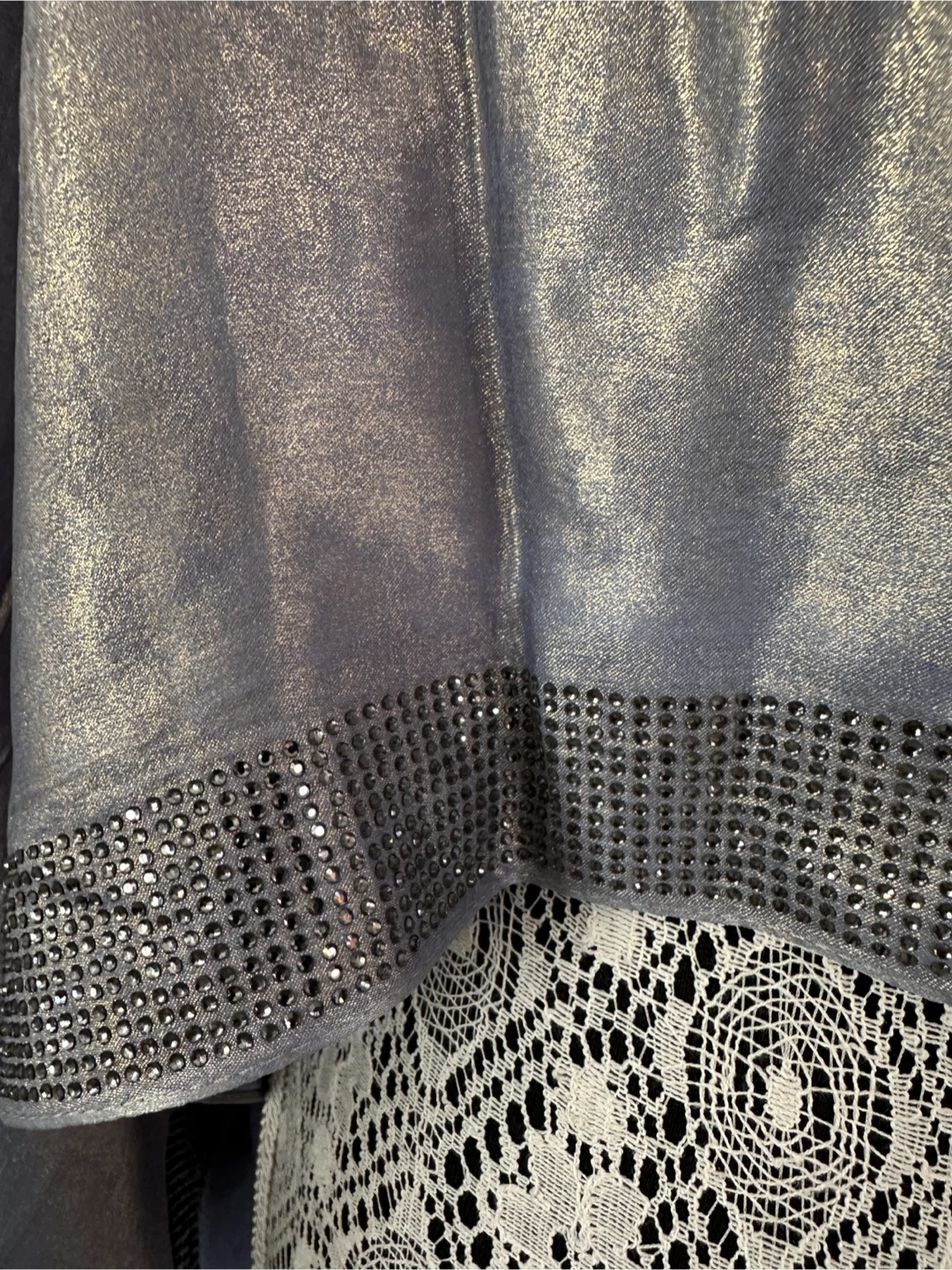 Sparkly Blue Shawl Scarf - New - $20 - East York - photo 2