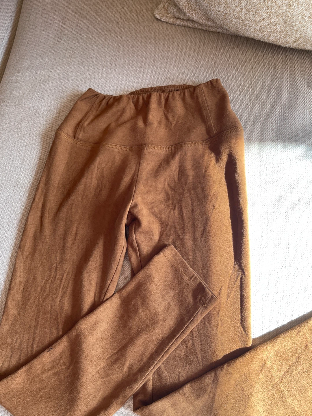Brown Faux Suede Leggings - photo 2