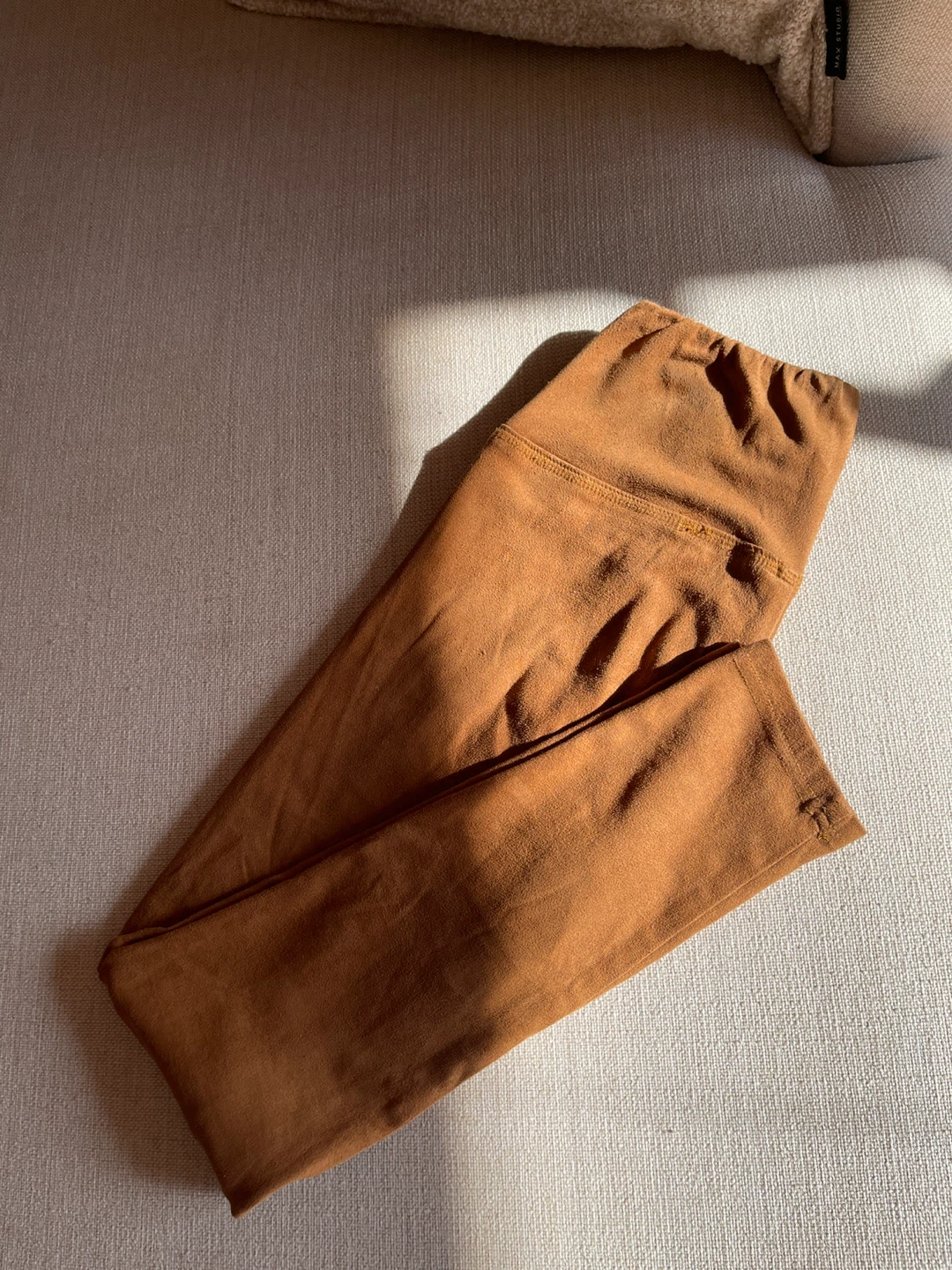 Brown Faux Suede Leggings