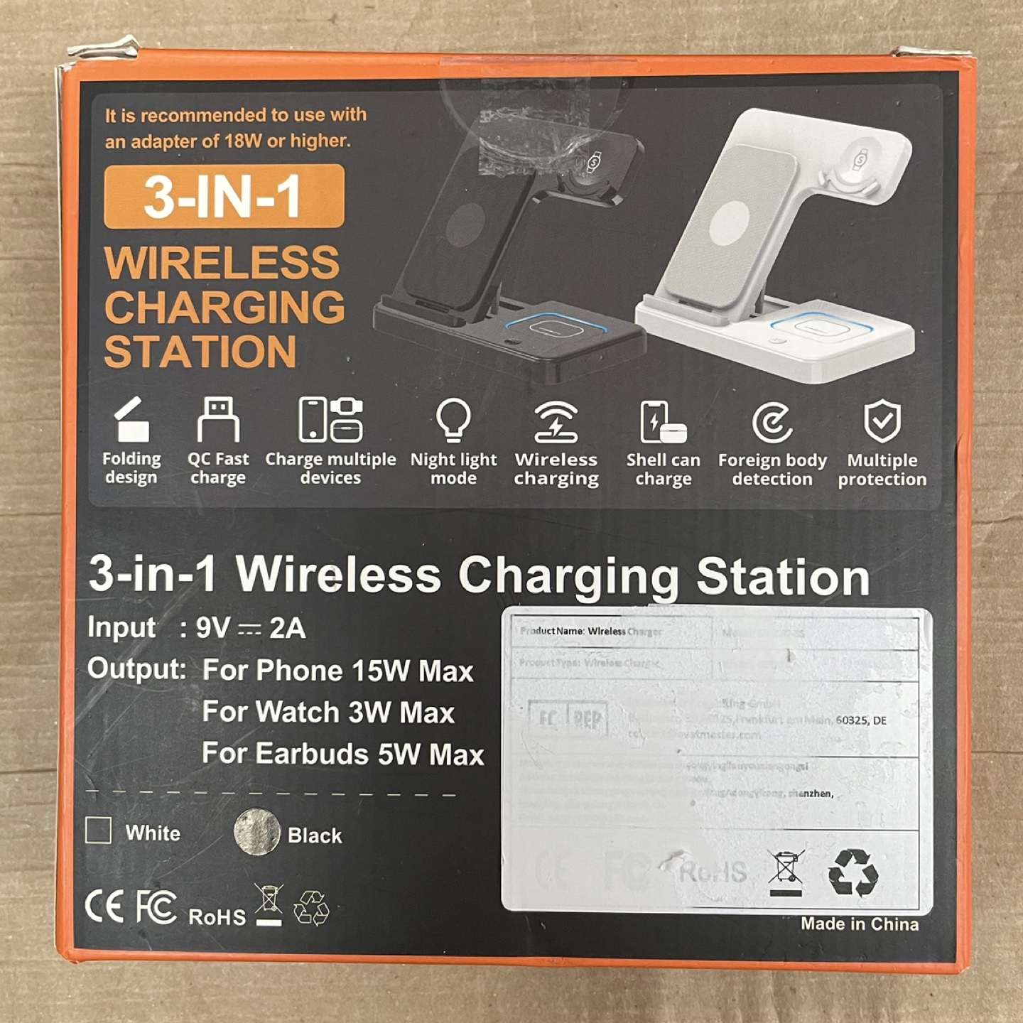 3-IN-1 Wireless Charging Station for Phone, Watch, and Earbuds - photo 2