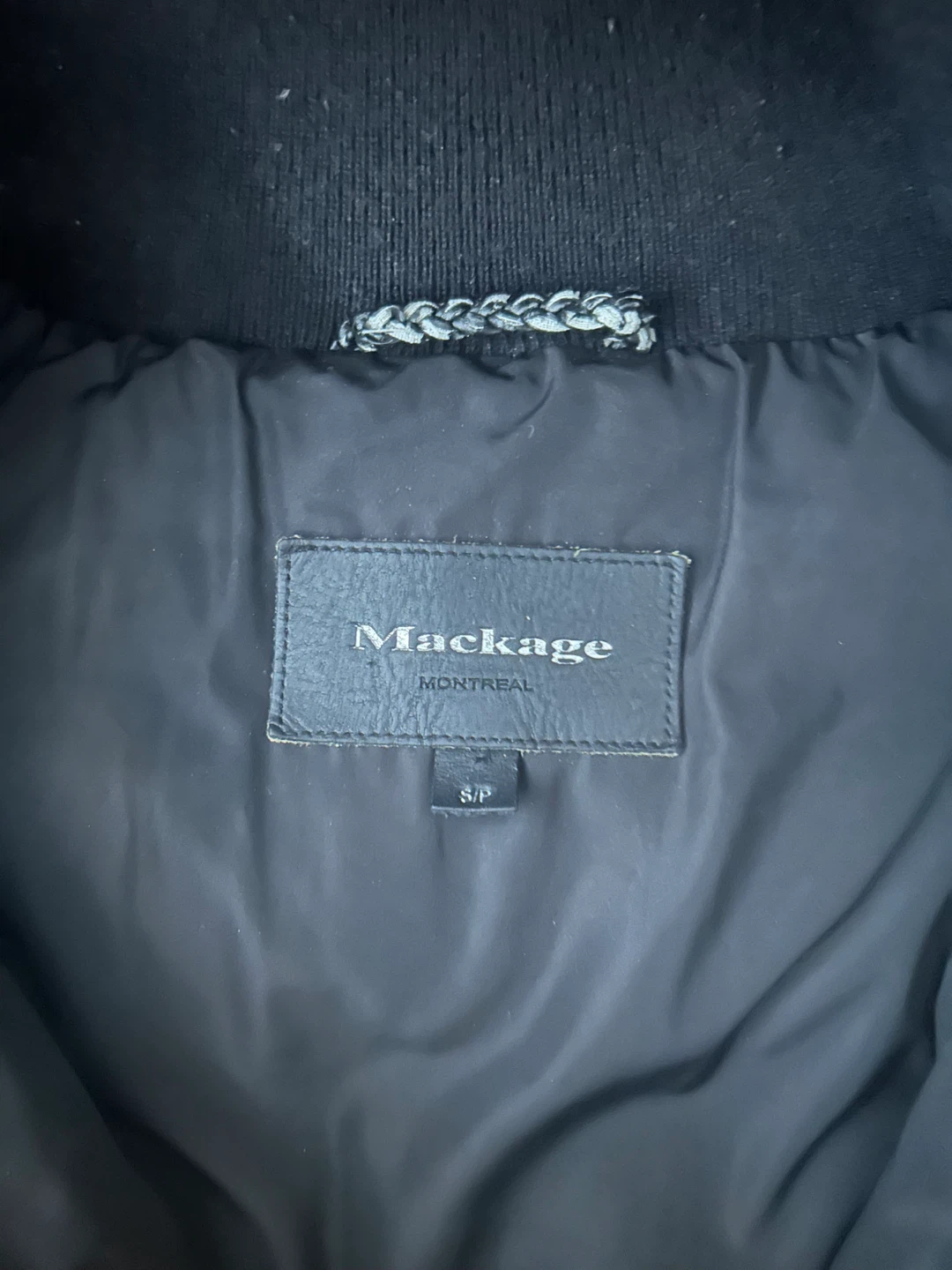 Mackage Black Down Coat with Fur Hood - Size S/P - photo 3