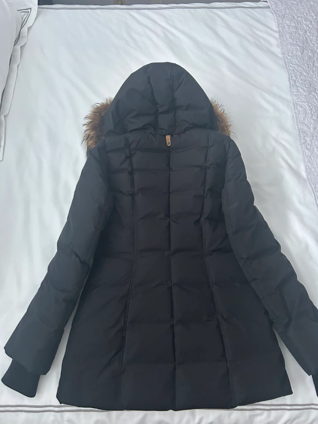 Mackage Black Down Coat with Fur Hood - Size S/P - photo 2