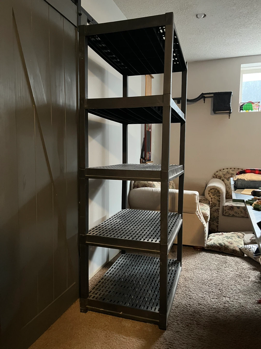 5-Tier Black Shelving Unit