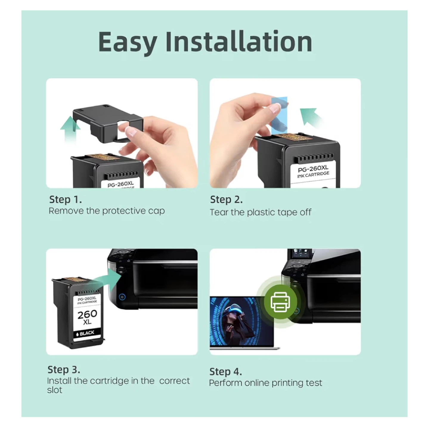 Belietop PG-260XL & CL-261XL Ink Cartridge 2 Pack XL High Yield - photo 3
