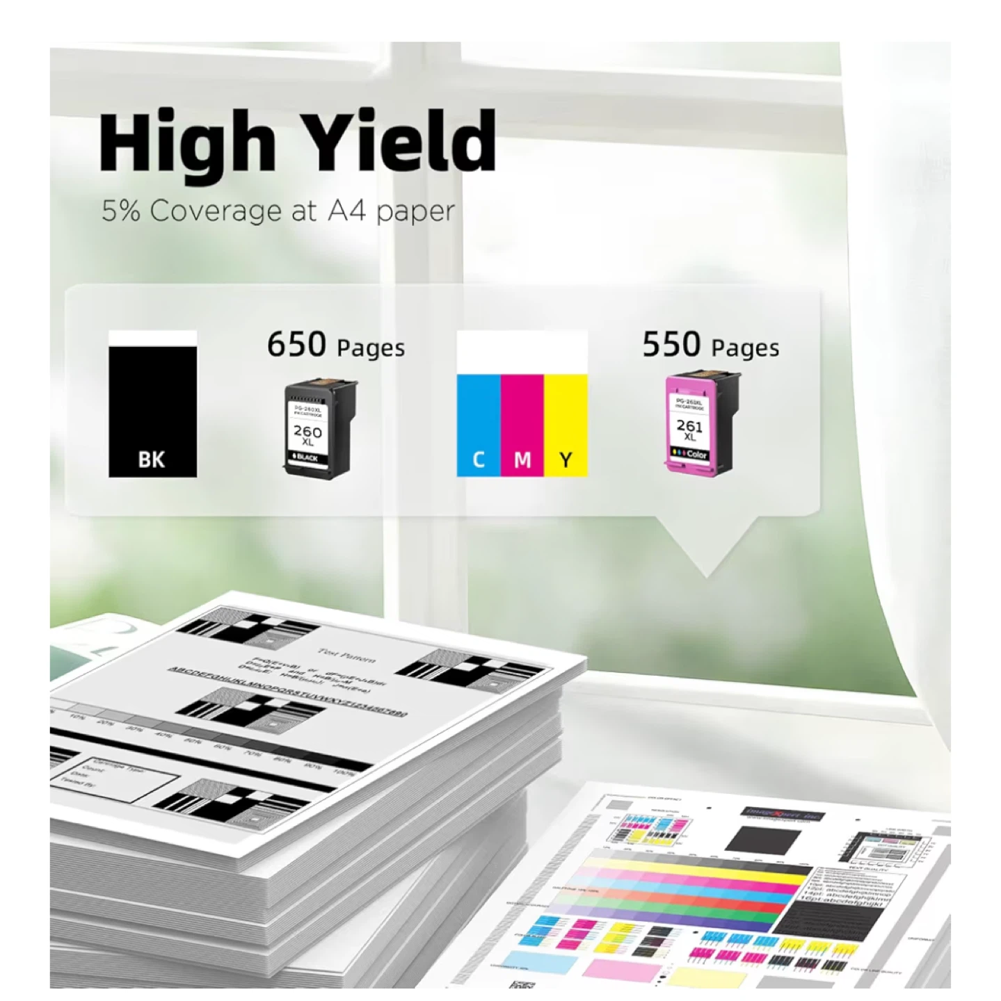 Belietop PG-260XL & CL-261XL Ink Cartridge 2 Pack XL High Yield - photo 4