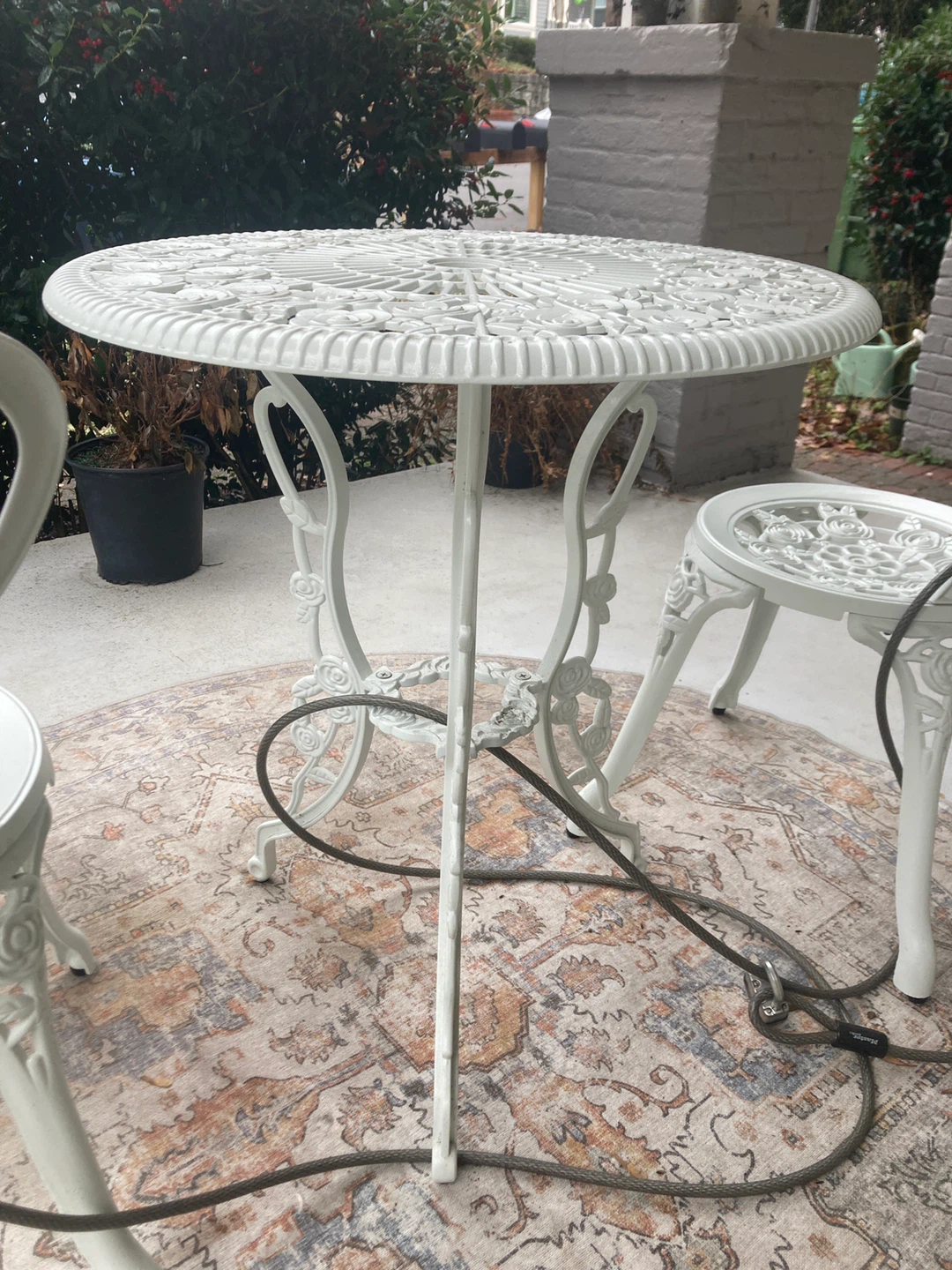 Cast Aluminum and Steel French-Style Bistro Set - photo 4